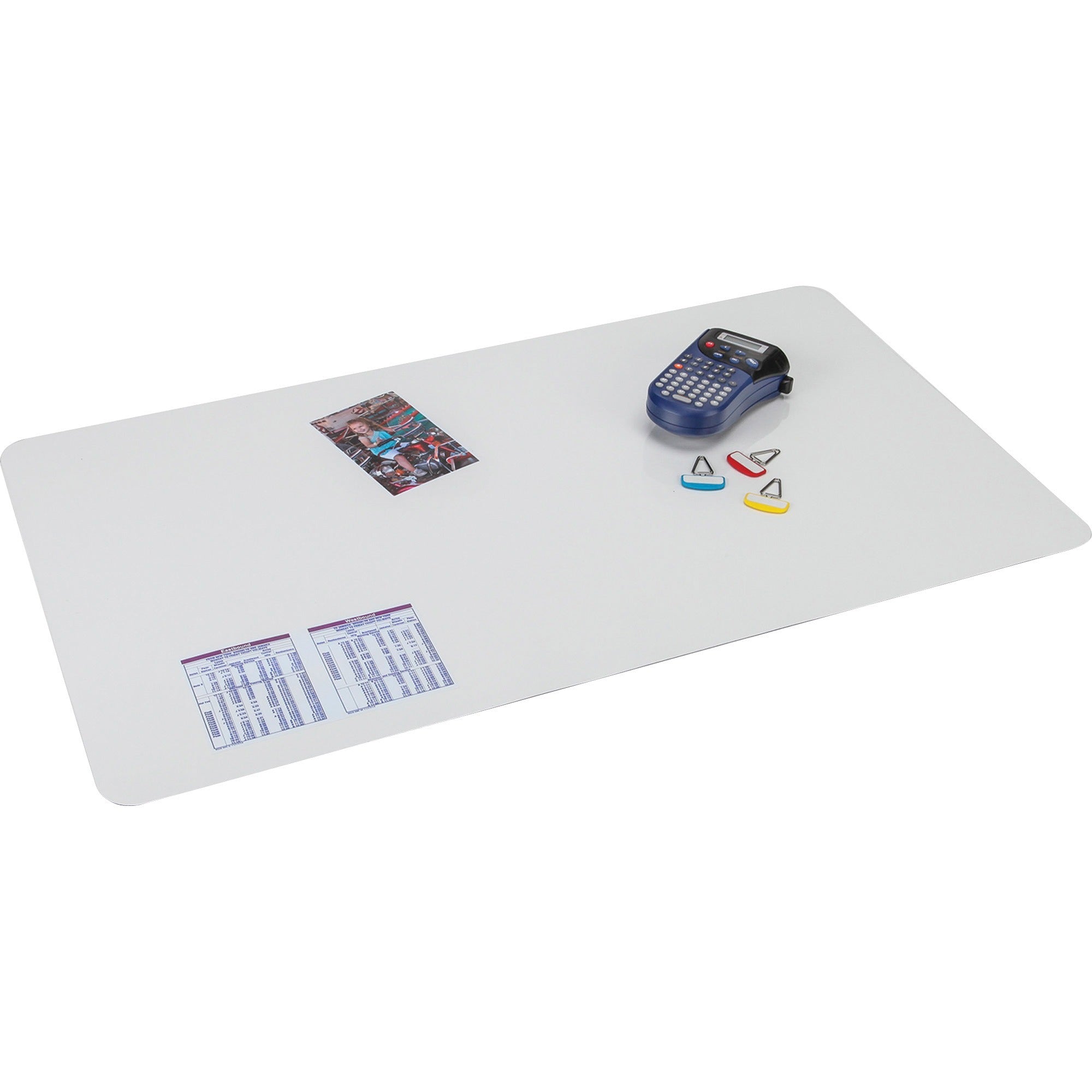 Artistic Krystal Antimicrobial Desk Pad - Rectangular - 36" Width x 20" Depth - Vinyl - Clear - 