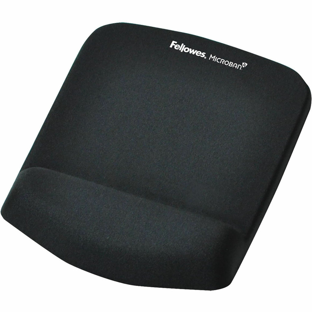 PlushTouch Mouse Pad with Wrist Rest, 7.25 x 9.37, Black