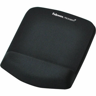 PlushTouch Mouse Pad with Wrist Rest, 7.25 x 9.37, Black