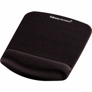PlushTouch Mouse Pad with Wrist Rest, 7.25 x 9.37, Black
