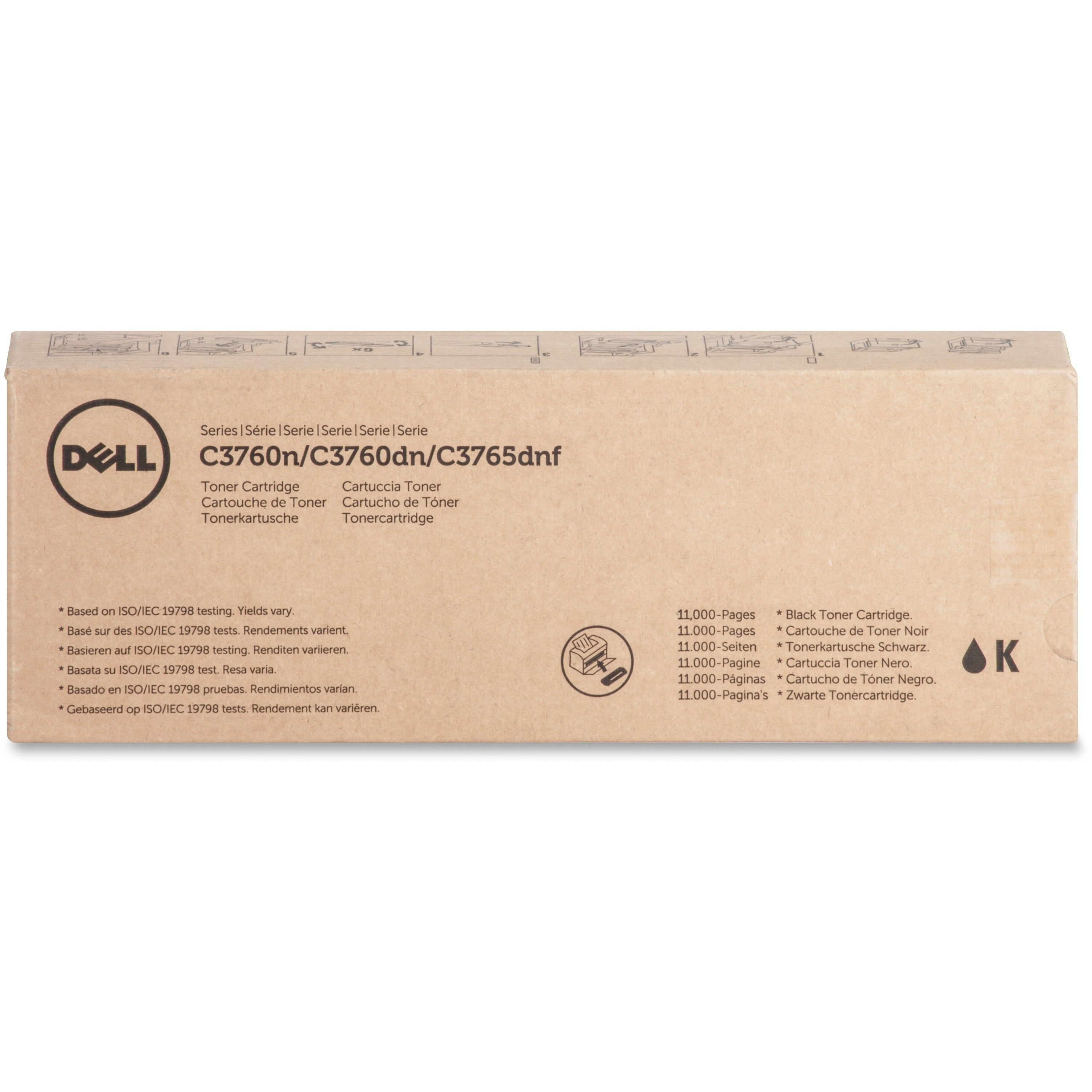 Dell Original Laser Toner Cartridge - Black - 1 Each - 11000 Pages - 