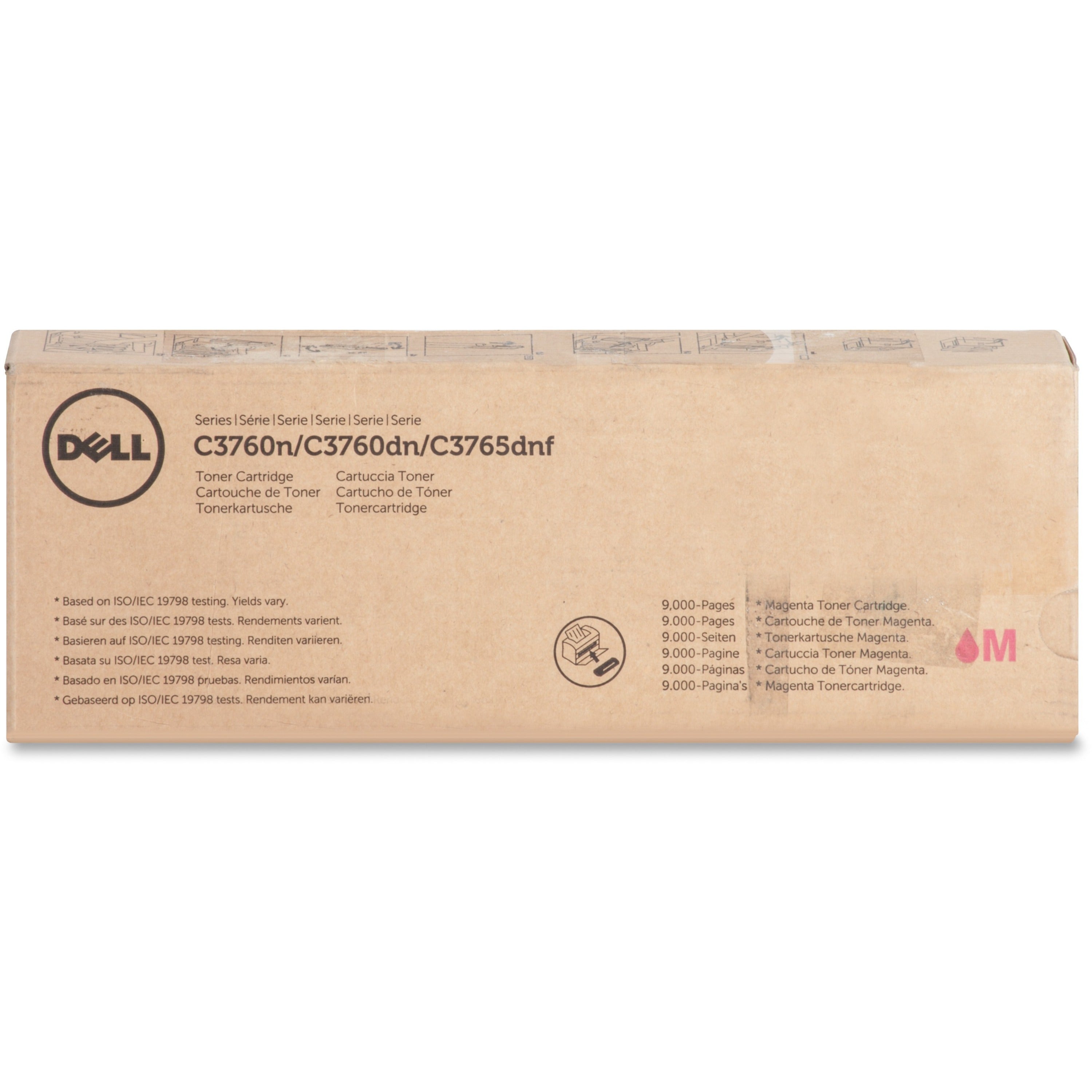 Dell Original Extra High Yield Laser Toner Cartridge - Magenta - 1 Each - 9000 Pages - 