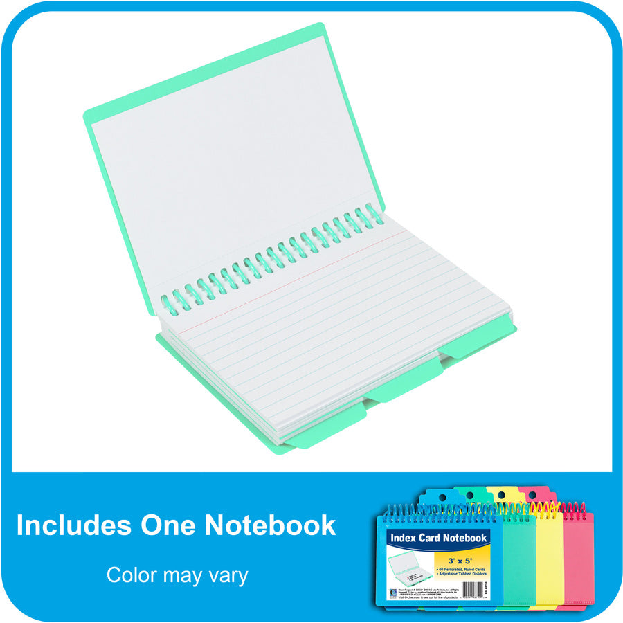 c-line-spiral-bound-index-card-notebook-with-index-tabs-assorted-tropic-tones-colors-1-ea-48750_cli48750 - 5