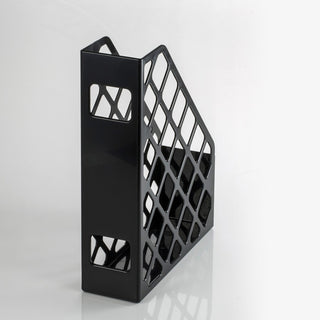 Officemate Open Top Magazine File - Black - Plastic - 1 Each