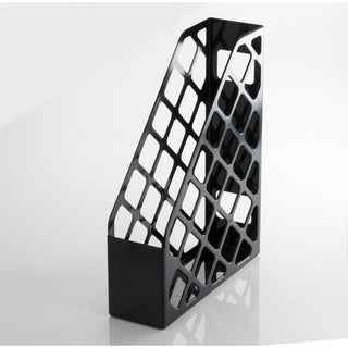 Officemate Open Top Magazine File - Black - Plastic - 1 Each