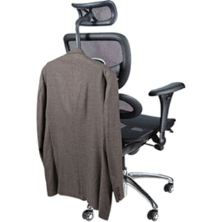 MooreCo Butterfly Chair - Black Mesh Seat - Black Mesh Back - Chrome Frame - High Back - 5-star Base - Armrest - 1 Each