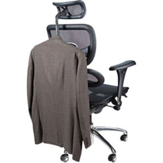 MooreCo Butterfly Chair - Black Mesh Seat - Black Mesh Back - Chrome Frame - High Back - 5-star Base - Armrest - 1 Each