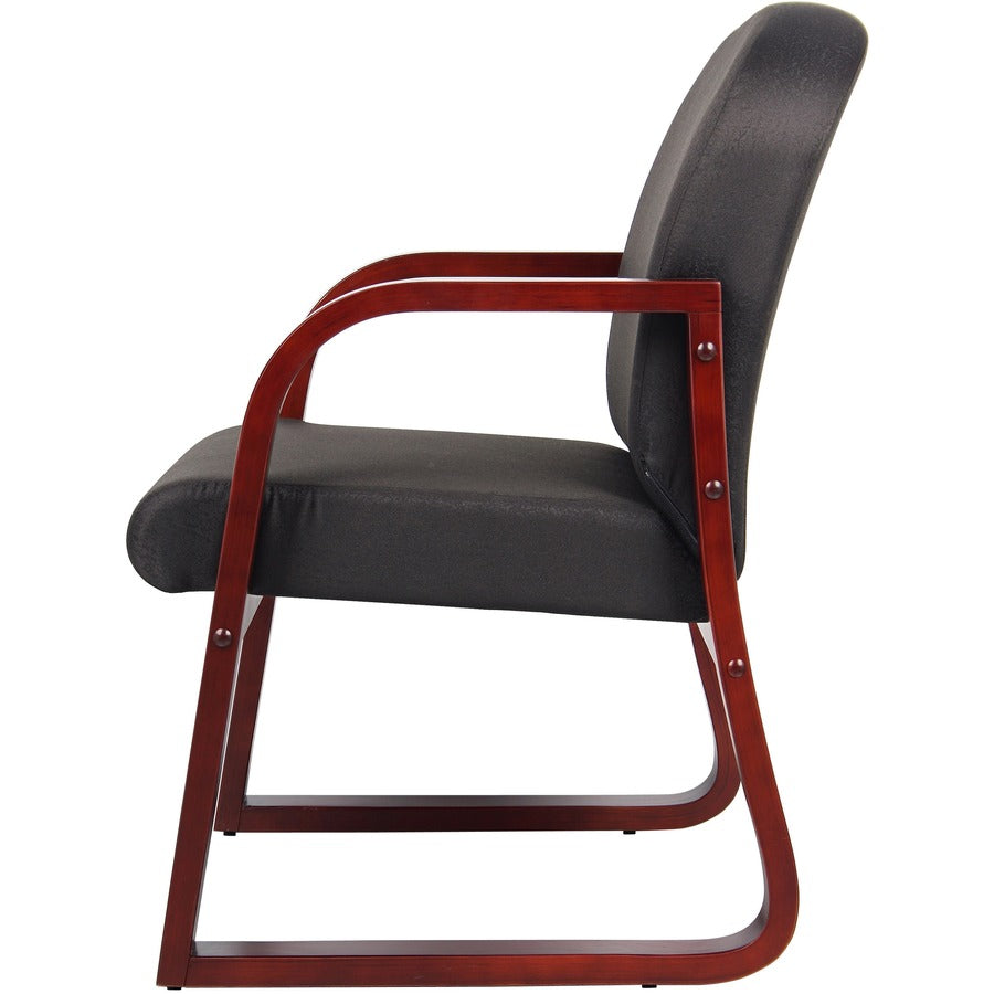 Boss Mahogany Frame Side Chair - Black