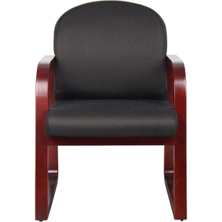 Boss Mahogany Frame Side Chair - Black