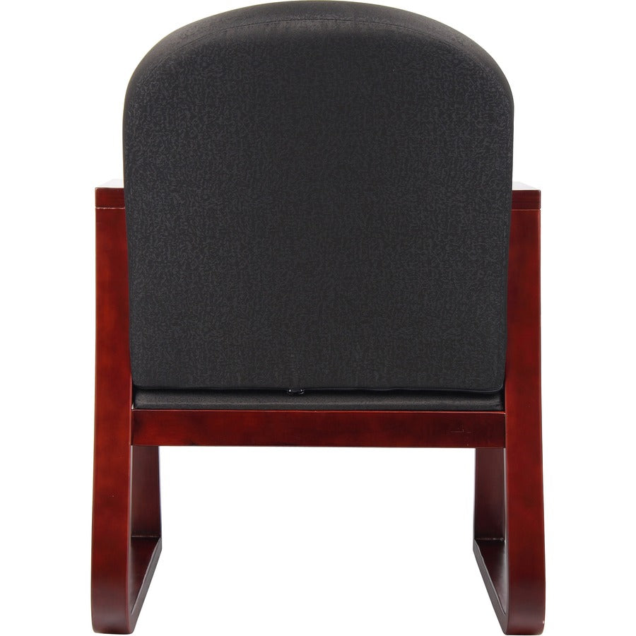Boss Mahogany Frame Side Chair - Black