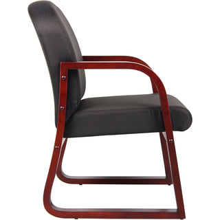 Boss Mahogany Frame Side Chair - Black