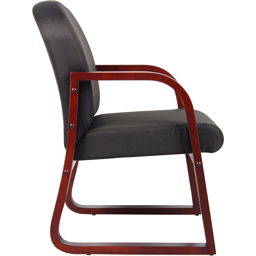 Boss Mahogany Frame Side Chair - Black