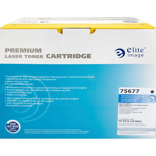 Elite Image Remanufactured Laser Toner Cartridge - Alternative for HP 647A (CE260A) - Black - 1 Each - 8500 Pages