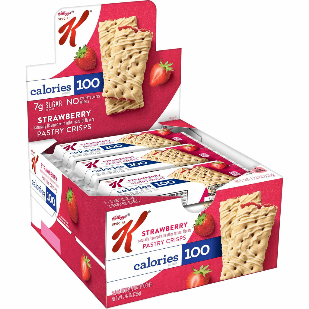 Special K Pastry Crisps: Strawberry - Vanilla, Strawberry - Pouch - 0.88 oz - 9 / Box