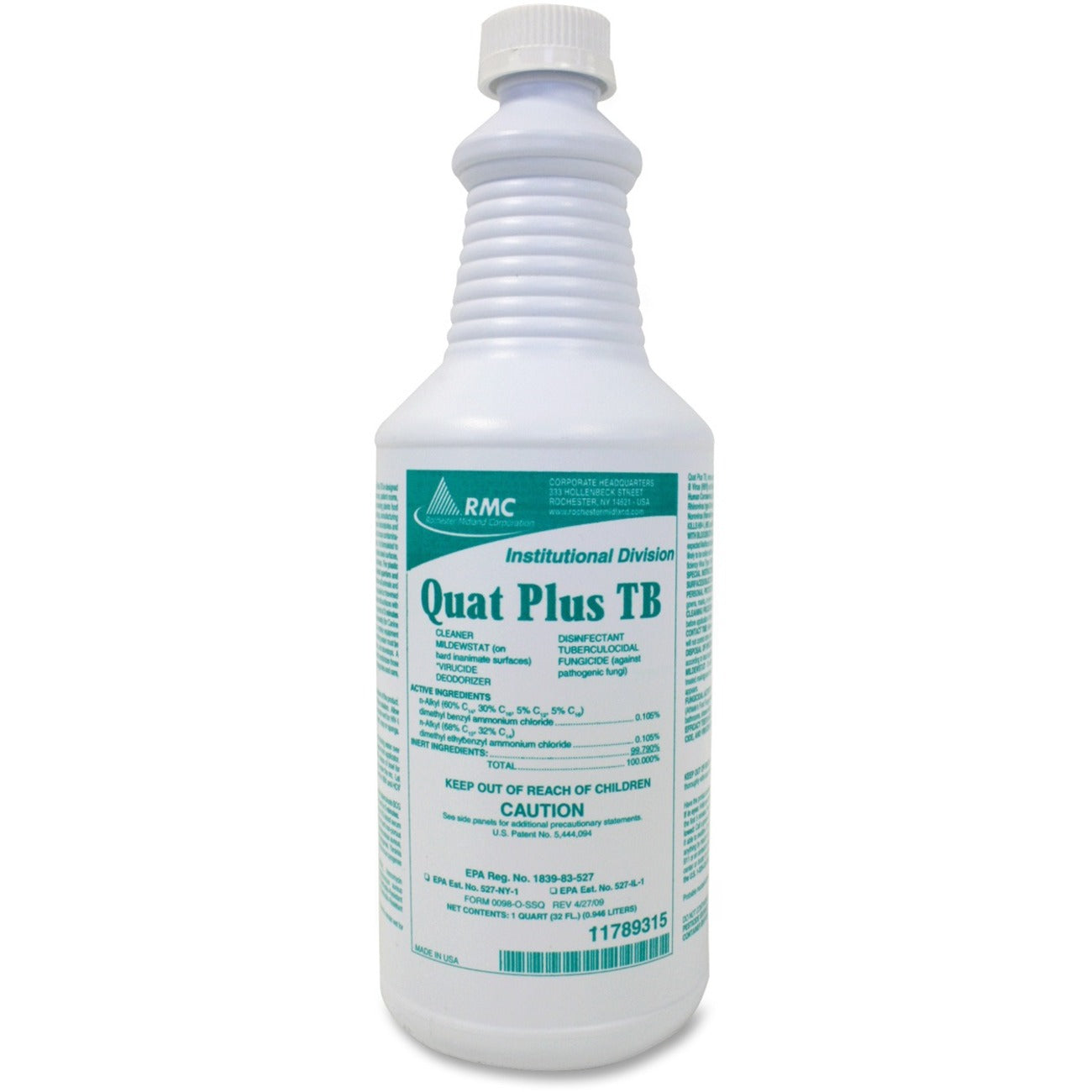 RMC Quat Plus TB Disinfectant - Ready-To-Use - 32 fl oz (1 quart) - Fresh Pine Scent - 1 Each - Antibacterial - Clear - 