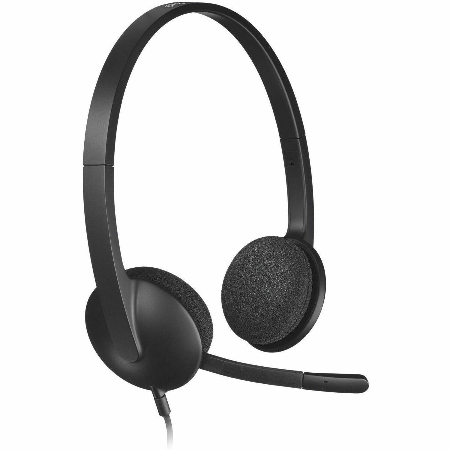 H340 Binaural Over The Head Corded Headset, Black