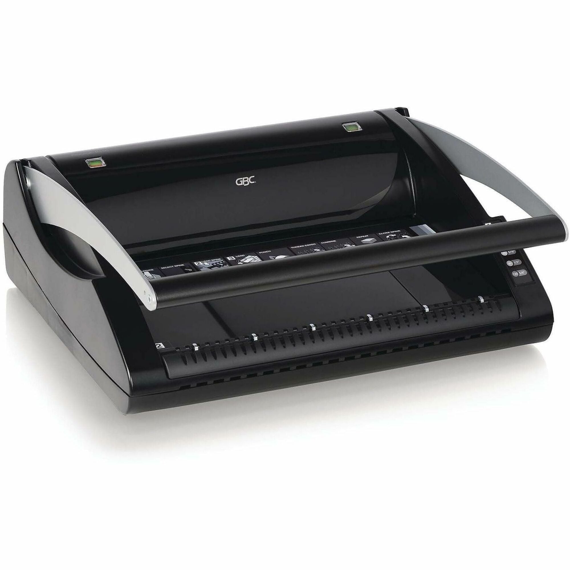 GBC ProClick P110 Manual Binding Machine - ProClick, CombBind - 10" x 18" x 14" - Gray