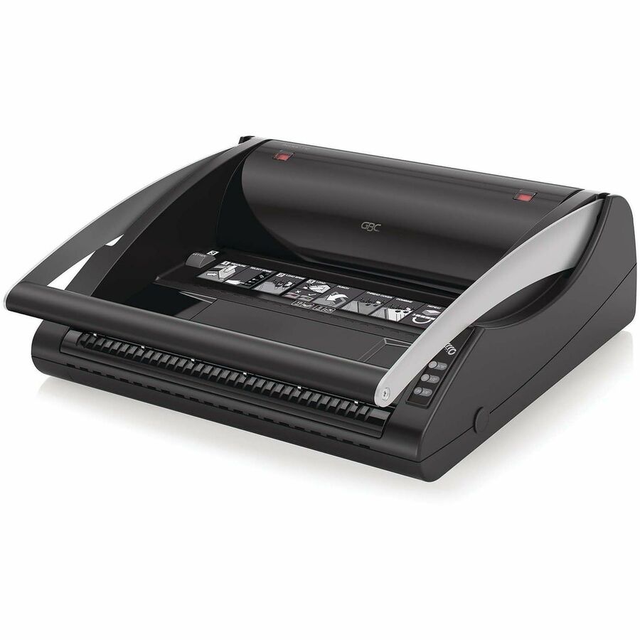 GBC ProClick P110 Manual Binding Machine - ProClick, CombBind - 10" x 18" x 14" - Gray