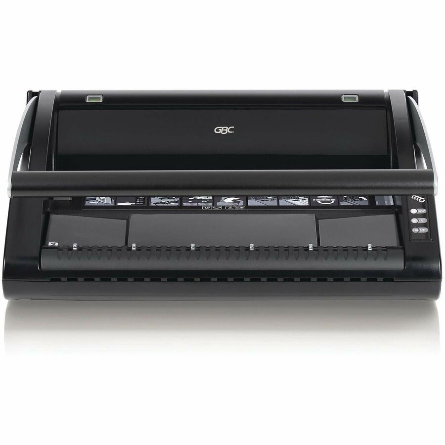 GBC ProClick P110 Manual Binding Machine - ProClick, CombBind - 10" x 18" x 14" - Gray