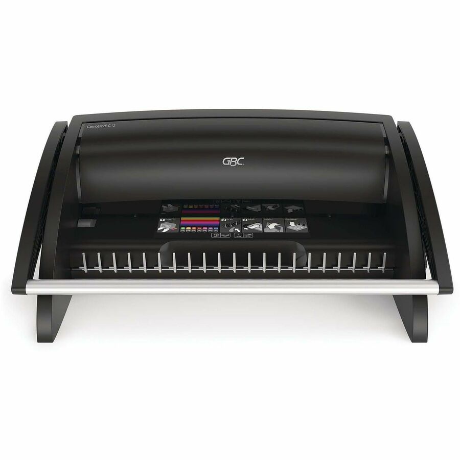 GBC CombBind C12 Binding Machine - CombBind - 225 Sheet(s) Bind - 12 Punch - A4, Letter - Black