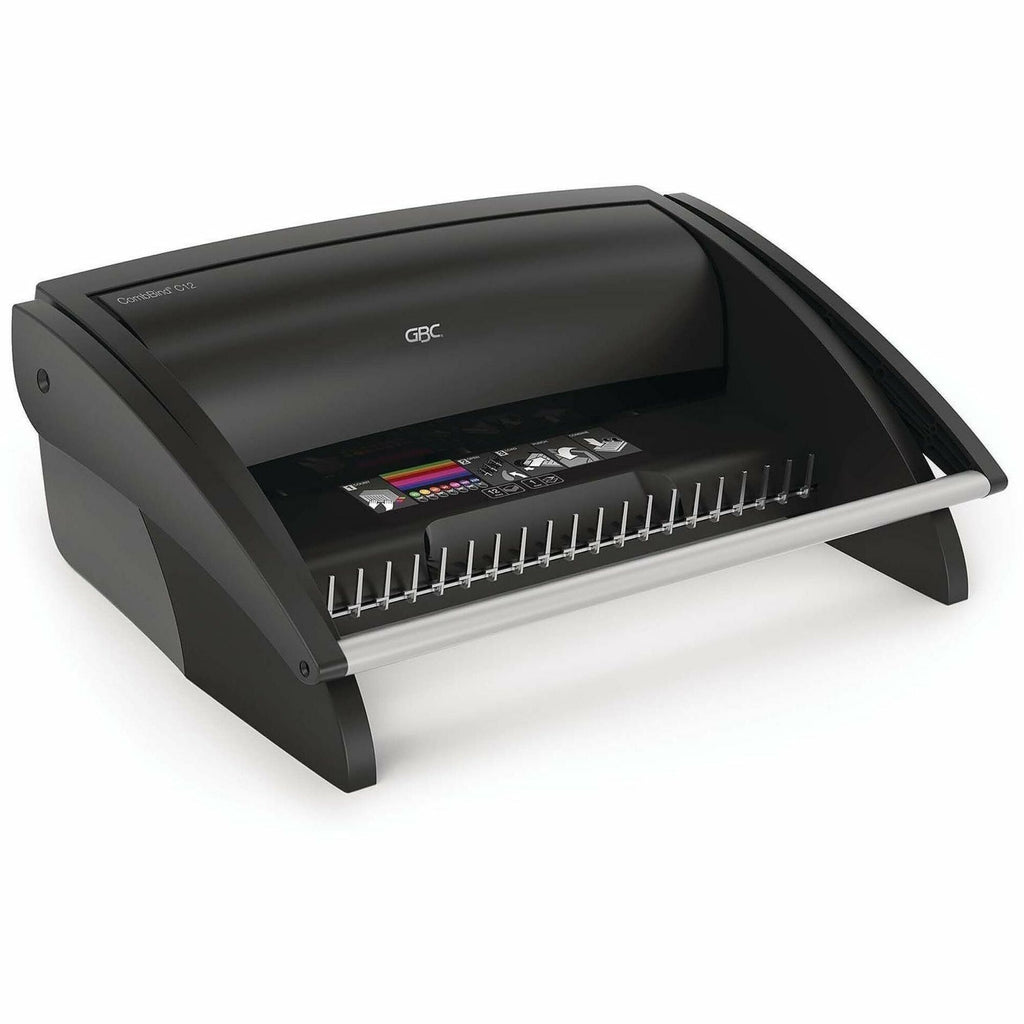 GBC CombBind C12 Binding Machine - CombBind - 225 Sheet(s) Bind - 12 Punch - A4, Letter - Black