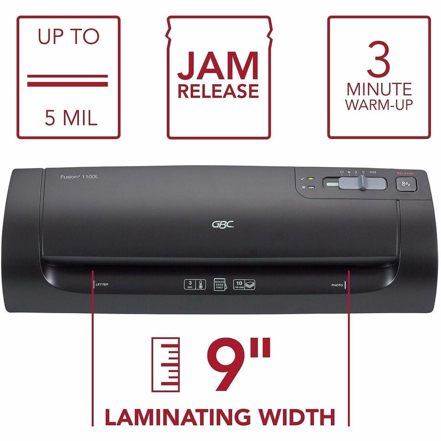 Fusion 1100L Laminator, 9" Max Document Width, 5 mil Max Document Thickness