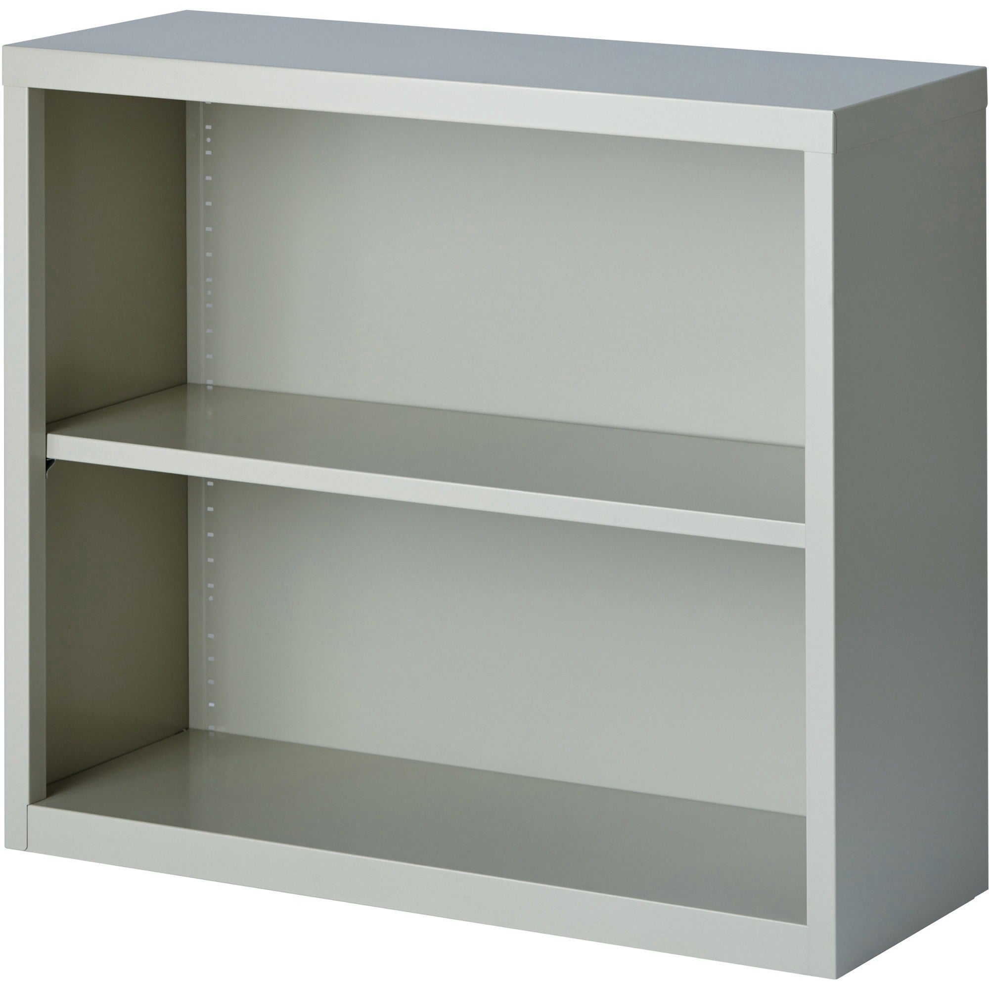 Lorell Fortress Series Bookcase - 34.5" x 13" x 30" - 2 x Shelf(ves) - Light Gray - Powder Coated - Steel - Recycled - 