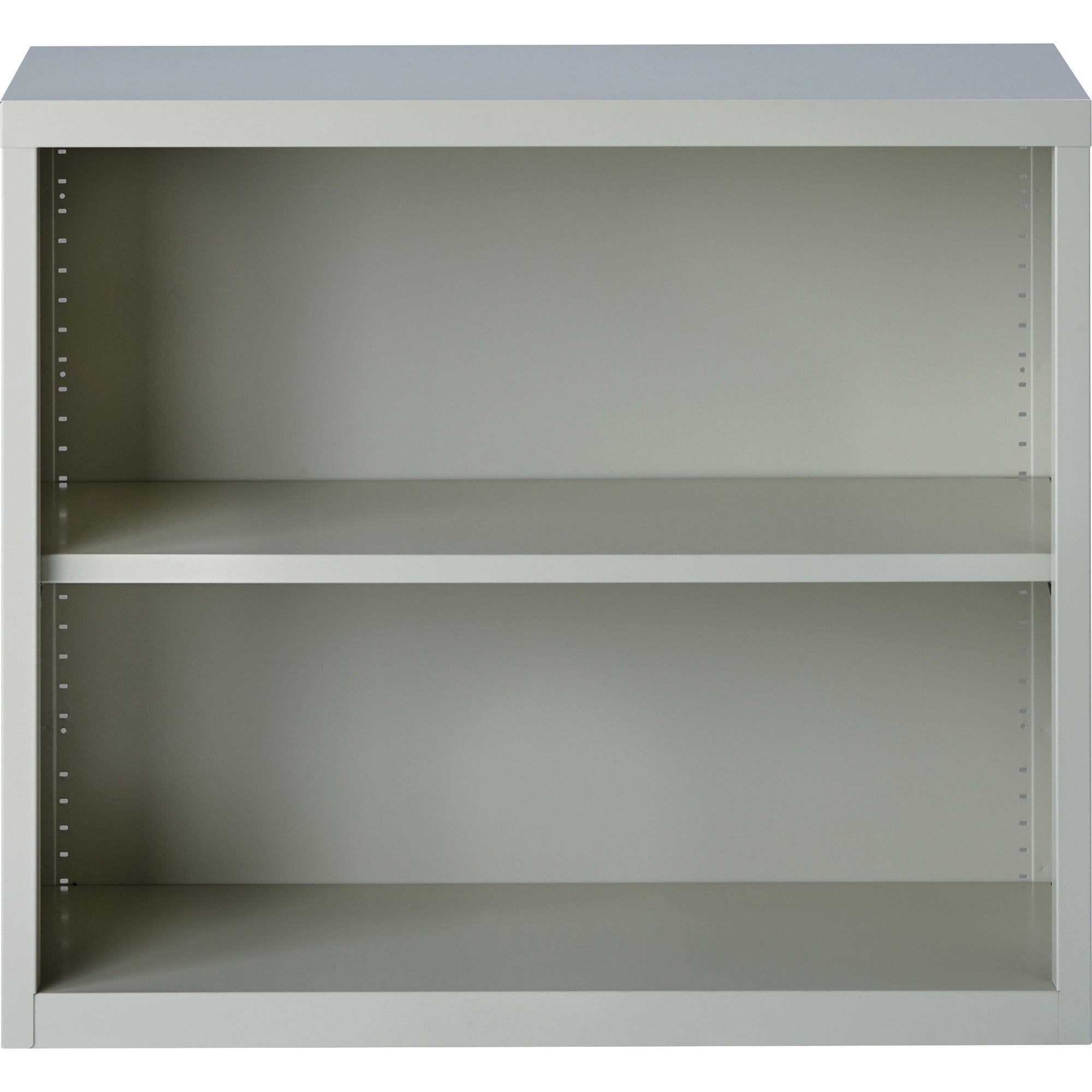 Lorell Fortress Series Bookcase - 34.5" x 13" x 30" - 2 x Shelf(ves) - Light Gray - Powder Coated - Steel - Recycled - 