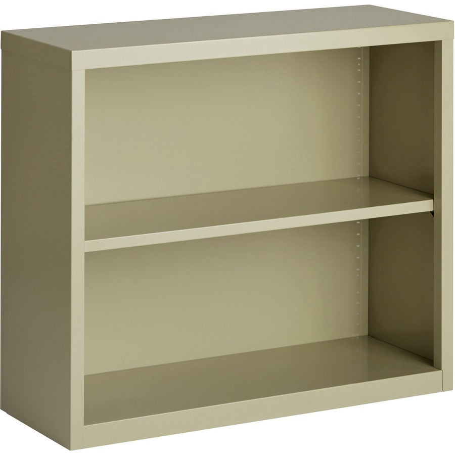 Lorell Fortress Series Bookcase - 34.5" x 13" x 30" - 2 x Shelf(ves) - Putty - Powder Coated - Steel - Recycled