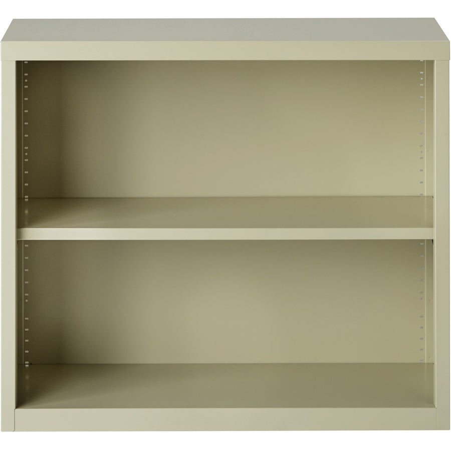 Lorell Fortress Series Bookcase - 34.5" x 13" x 30" - 2 x Shelf(ves) - Putty - Powder Coated - Steel - Recycled