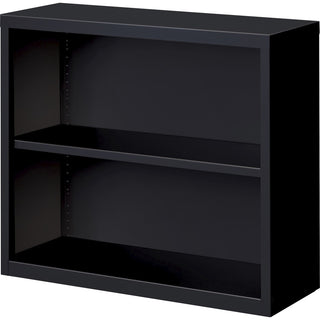 Lorell Fortress Series Bookcase - 34.5" x 13" x 30" - 2 x Shelf(ves) - Black - Powder Coated - Steel - Recycled