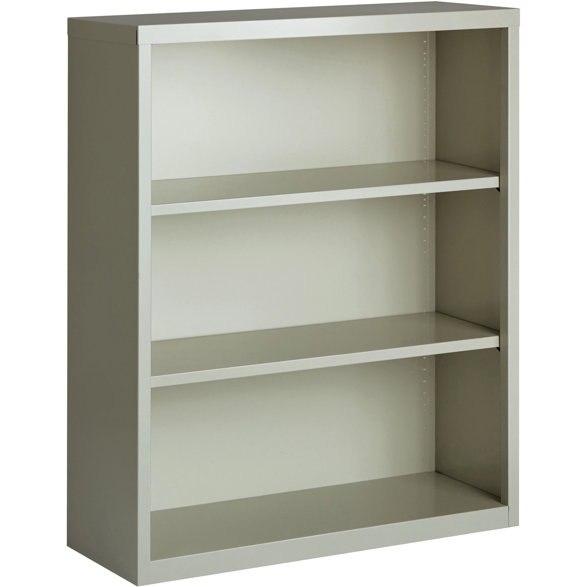 Lorell Fortress Series Bookcase - 34.5" x 13" x 42" - 3 x Shelf(ves) - Light Gray - Powder Coated - Steel - Recycled - 