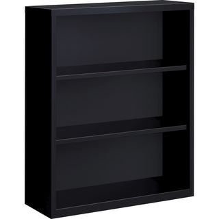 Lorell Fortress Series Bookcase - 34.5" x 13" x 42" - 3 x Shelf(ves) - Black - Powder Coated - Steel - Recycled
