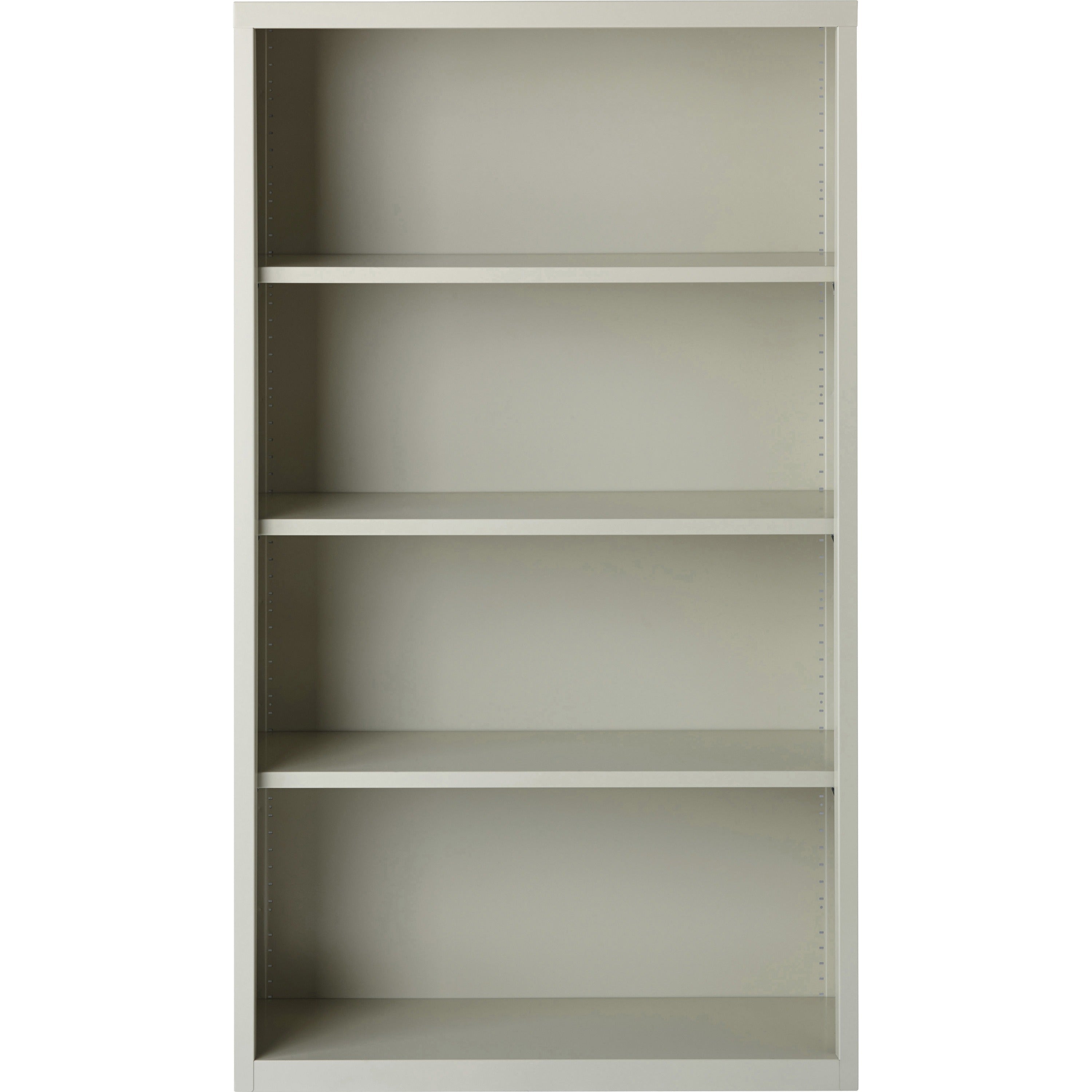Lorell Fortress Series Bookcase - 34.5" x 13" x 60" - 4 x Shelf(ves) - Light Gray - Powder Coated - Steel - Recycled - 