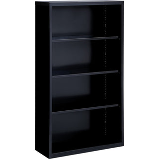 Lorell Fortress Series Bookcase - 34.5" x 13" x 60" - 4 x Shelf(ves) - Black - Powder Coated - Steel - Recycled