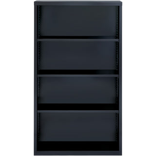 Lorell Fortress Series Bookcase - 34.5" x 13" x 60" - 4 x Shelf(ves) - Black - Powder Coated - Steel - Recycled
