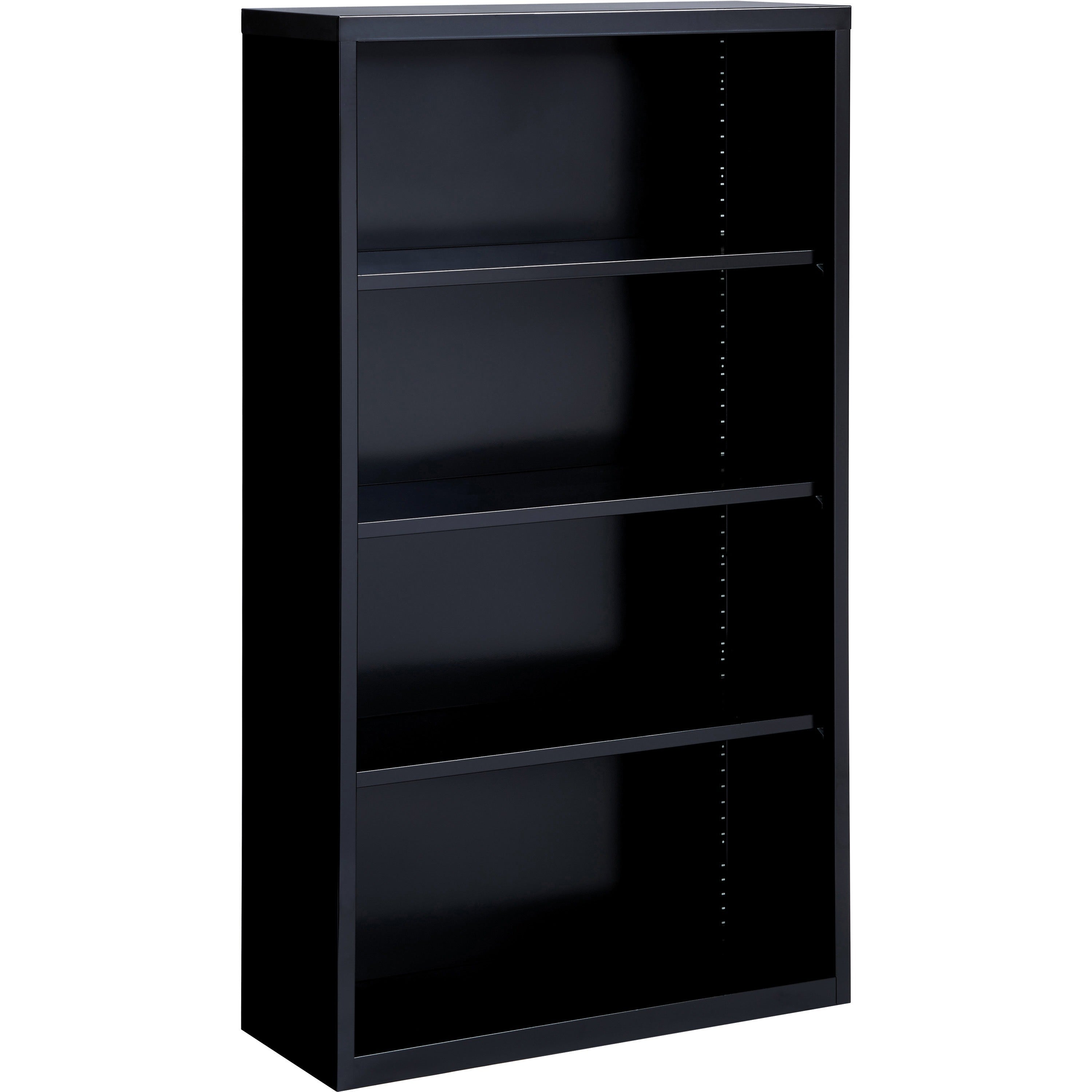 Lorell Fortress Series Bookcase - 34.5" x 13" x 60" - 4 x Shelf(ves) - Black - Powder Coated - Steel - Recycled - 
