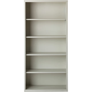 Lorell Fortress Series Bookcase - 34.5" x 13" x 72" - 5 x Shelf(ves) - Light Gray - Powder Coated - Steel - Recycled
