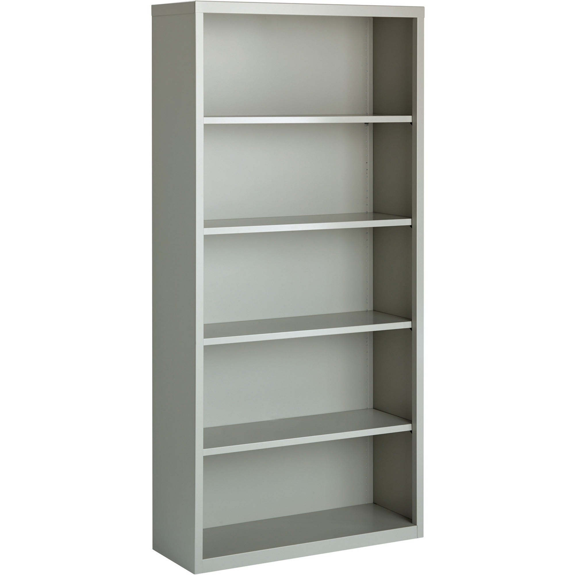 Lorell Fortress Series Bookcase - 34.5" x 13" x 72" - 5 x Shelf(ves) - Light Gray - Powder Coated - Steel - Recycled - 