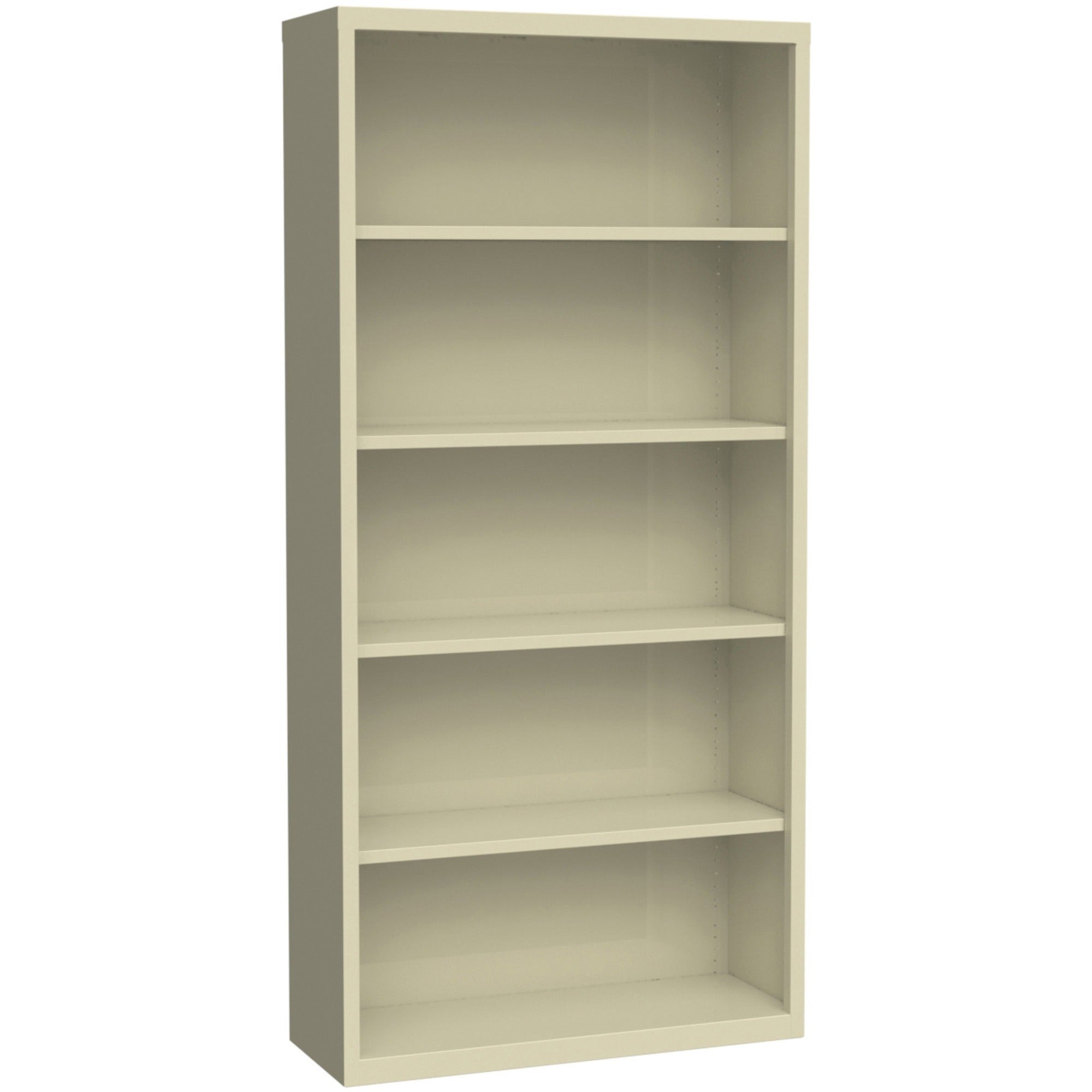 Lorell Fortress Series Bookcase - 34.5" x 13" x 72" - 6 x Shelf(ves) - Putty - Powder Coated - Steel - Recycled - 
