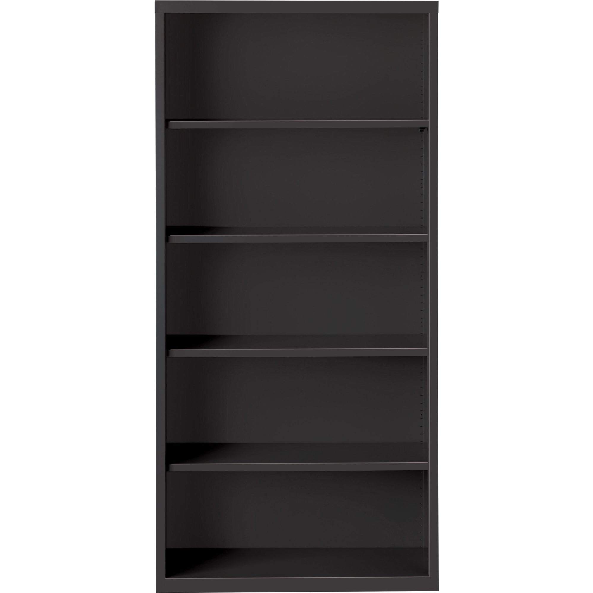 Lorell Fortress Series Bookcase - 34.5" x 13" x 72" - 5 x Shelf(ves) - Black - Powder Coated - Steel - Recycled