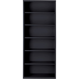 Lorell Fortress Series Bookcase - 34.5" x 13" x 82" - 6 x Shelf(ves) - Black - Powder Coated - Steel - Recycled