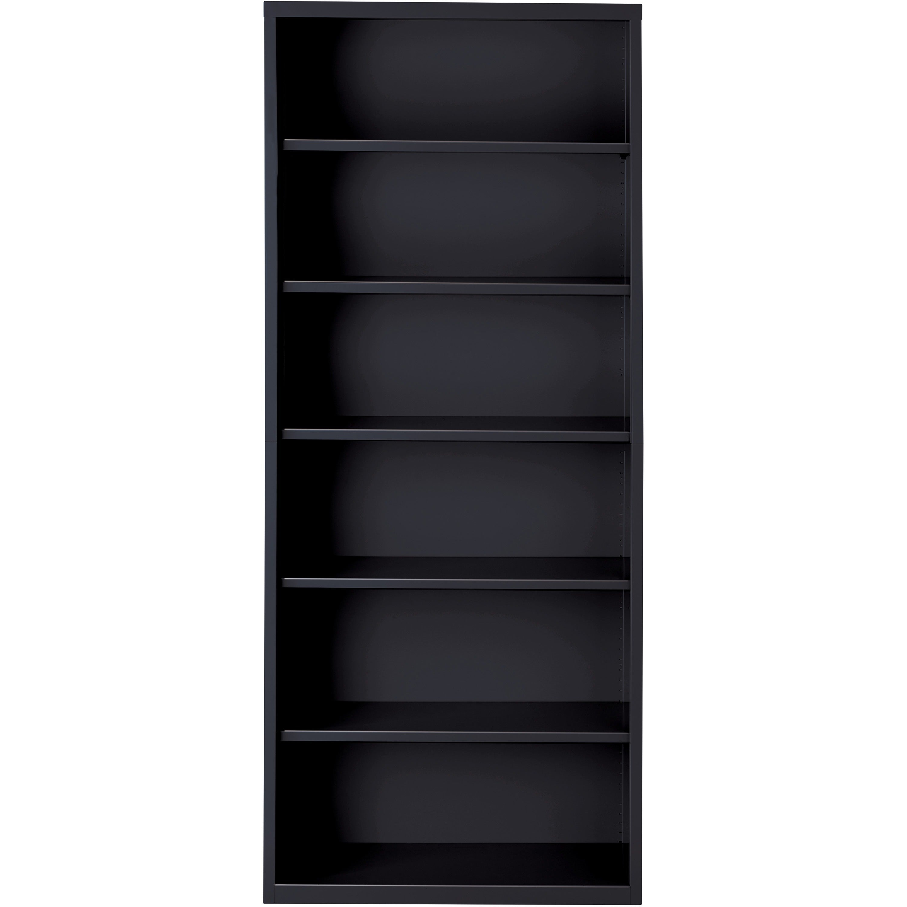 Lorell Fortress Series Bookcase - 34.5" x 13" x 82" - 6 x Shelf(ves) - Black - Powder Coated - Steel - Recycled - 
