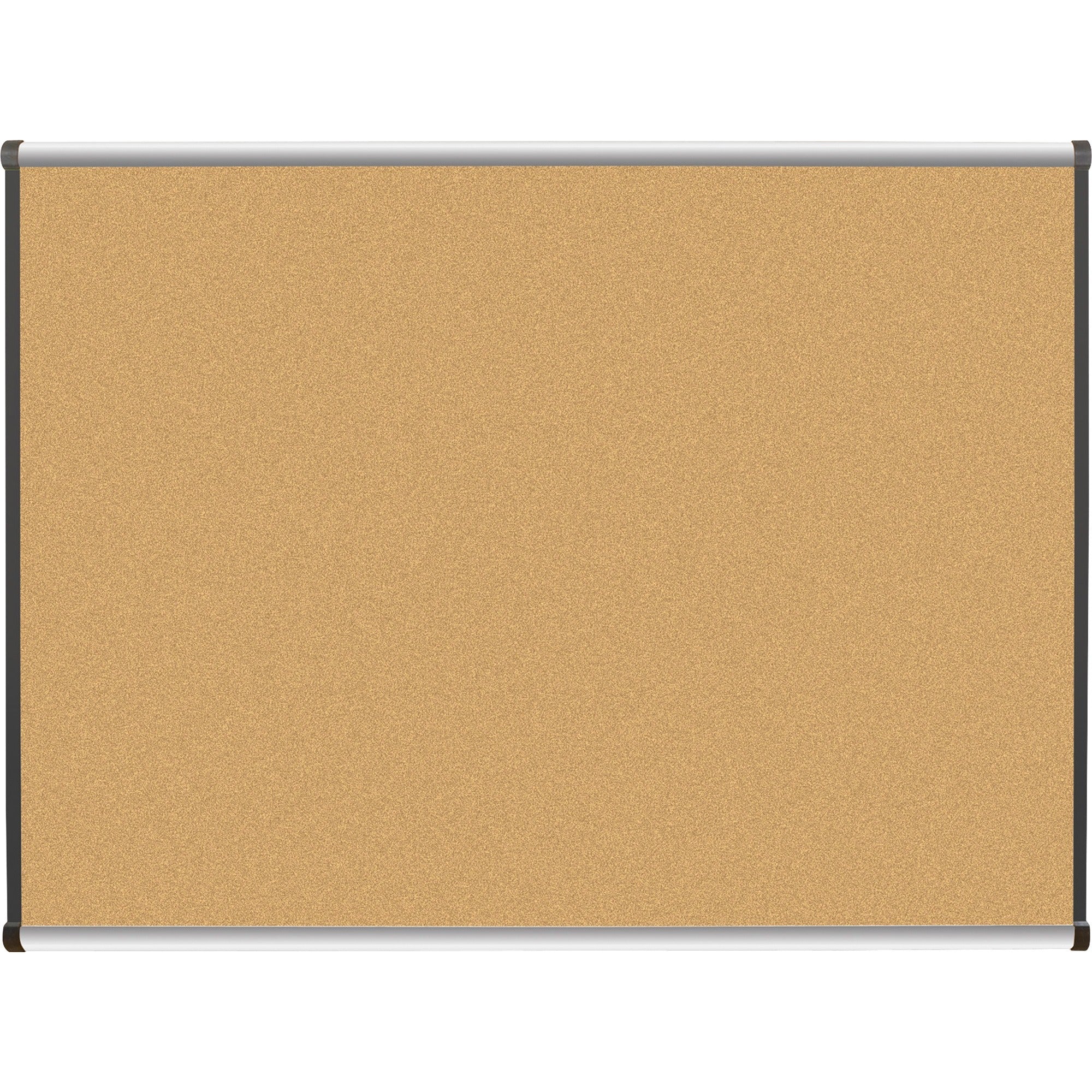 Lorell Satin-Finish Bulletin Board - 48" Height x 36" Width - Natural Cork Surface - Durable, Self-healing - Silver Anodized Aluminum Frame - 1 Each - 
