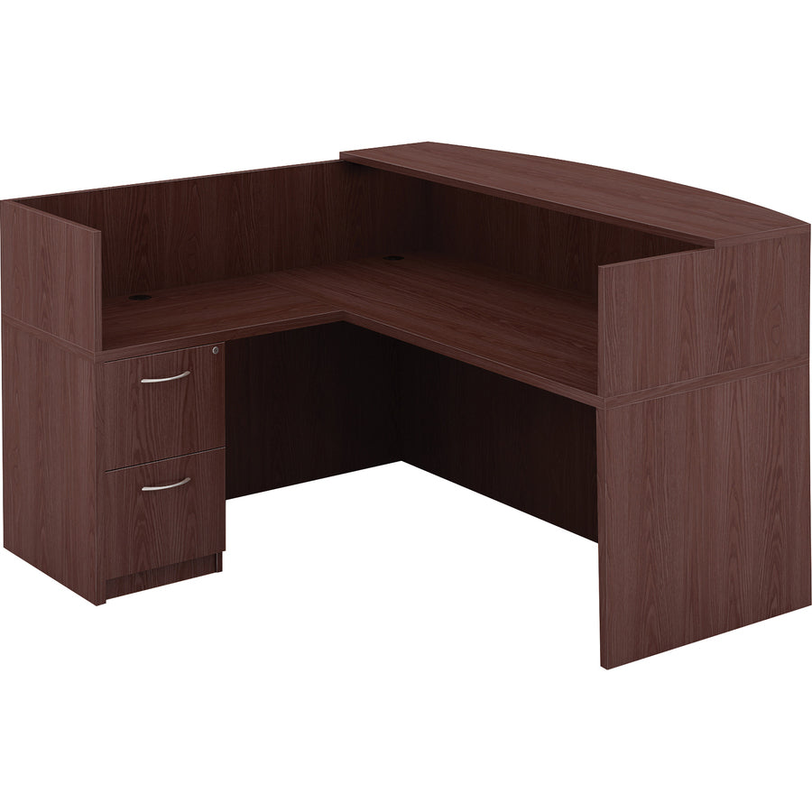 Lorell Essentials File/File Fixed File Cabinet - 15.5" x 21.9" x 28.3" - 2 x File Drawer(s) - Finish: Laminate, Mahogany - 