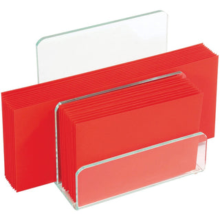 Lorell Mini File Sorter - Desktop - Durable, Lightweight, Non-skid - Clear - Acrylic - 1 Each