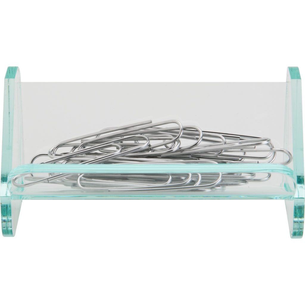 lorell-paper-clip-holder-acrylic-1-each-green-transparent_llr80660 - 2