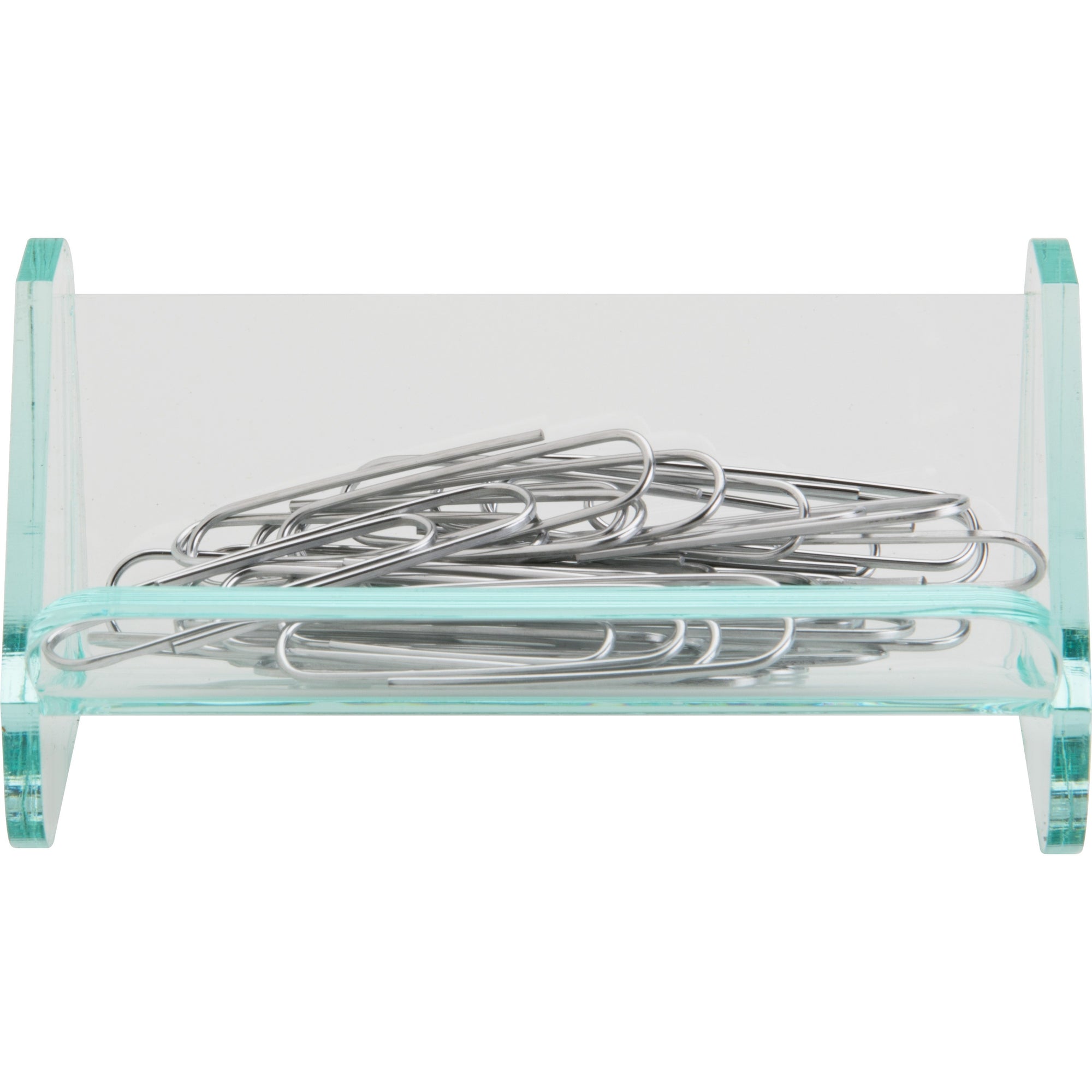 lorell-paper-clip-holder-acrylic-1-each-green-transparent_llr80660 - 2