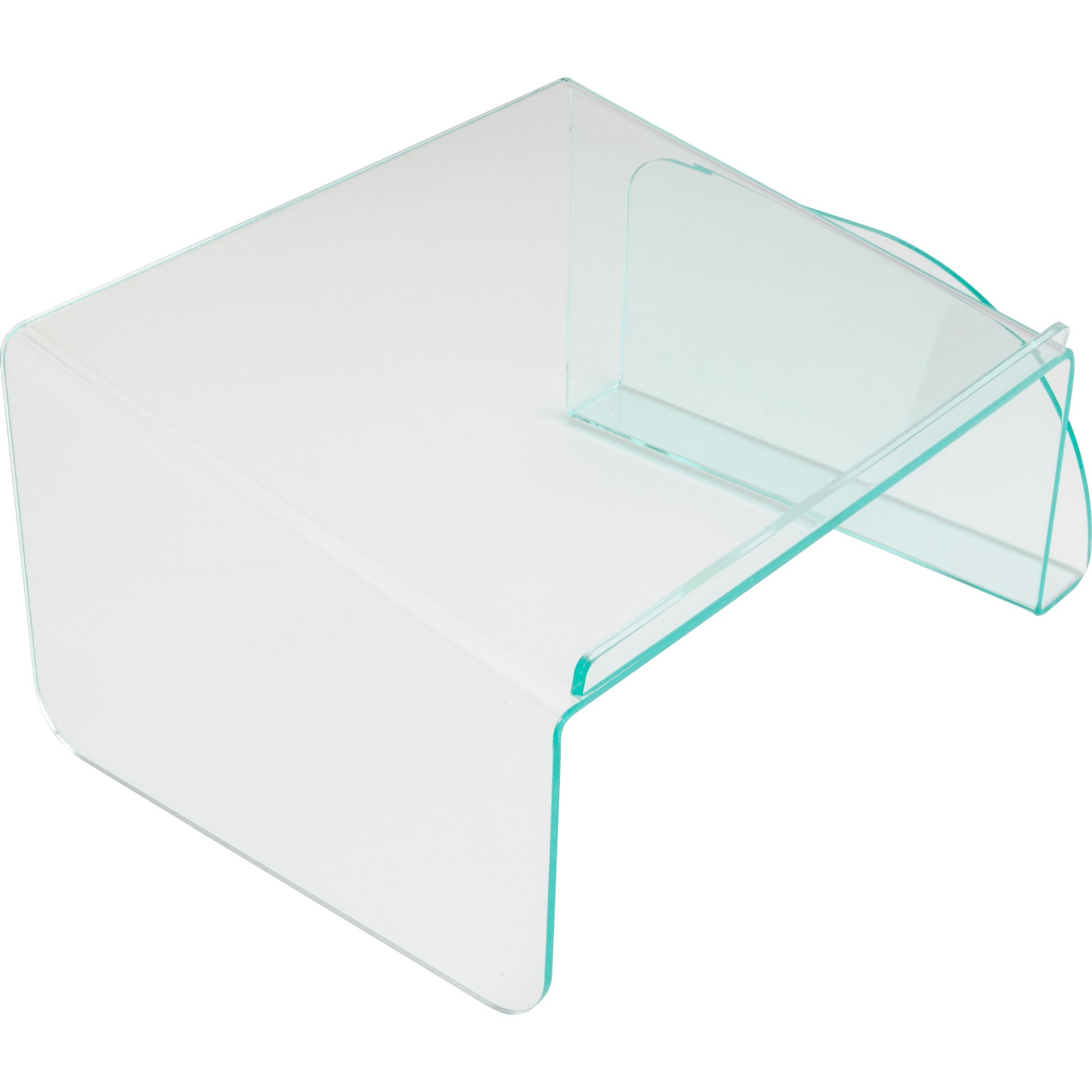 Lorell Phone Stand - 5.5" Height x 11" Width x 10" Depth - Acrylic - Clear, Green - 
