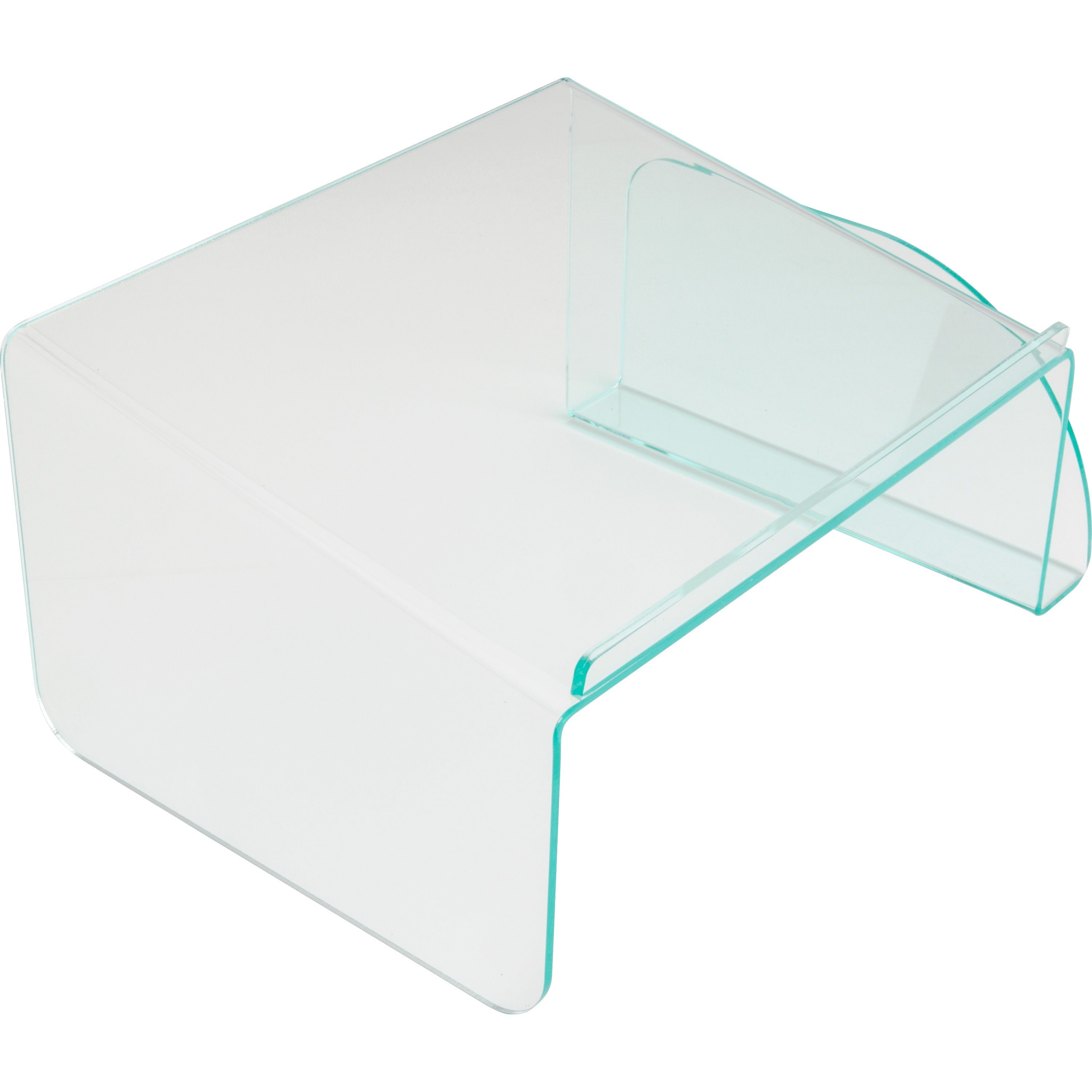 Lorell Phone Stand - 5.5" Height x 11" Width x 10" Depth - Acrylic - Clear, Green - 